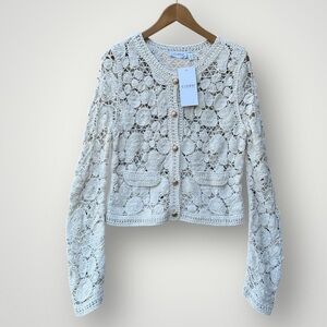 🎉5 for $40🎉 NWT Cloth By Design Crochet Knit Cardigan White